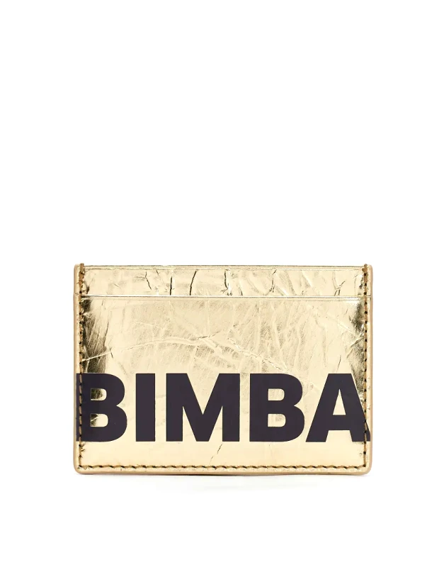 Bimba Y Lola BIMBA Y LOLA logo cardholder in gold