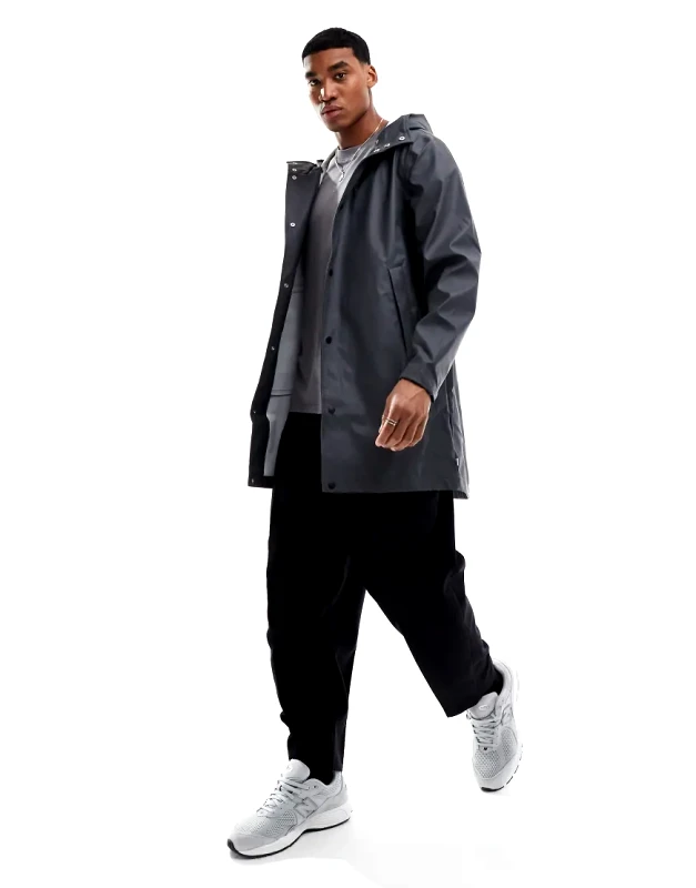 ONLY & SONS ONLY & SONS rain resistant coat in charcoal-Grey