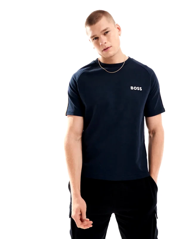 BOSS Bodywear BOSS Bodywear heavyweight iconic t-shirt in navy