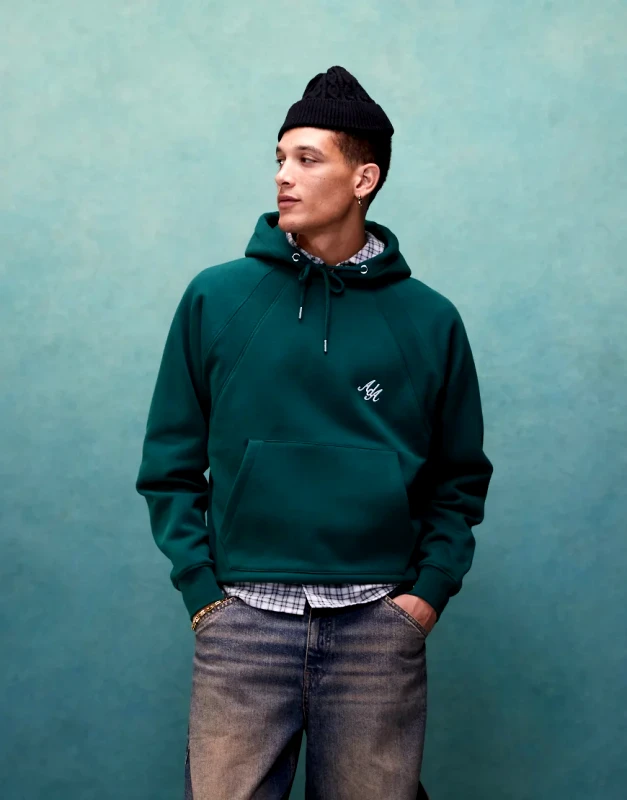 Alma De Ace Alma de Ace hoodie with logo embroidery in green