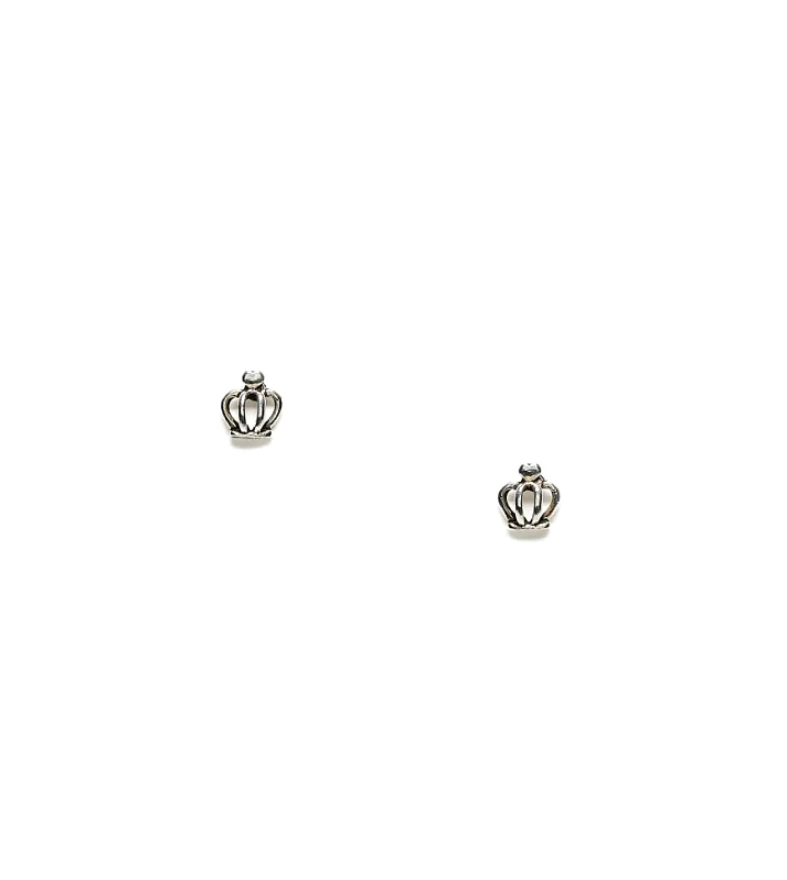 Kingsley Ryan Kingsley Ryan crown stud earrings in sterling silver