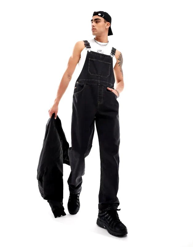 ASOS DESIGN ASOS DESIGN denim dungarees in black