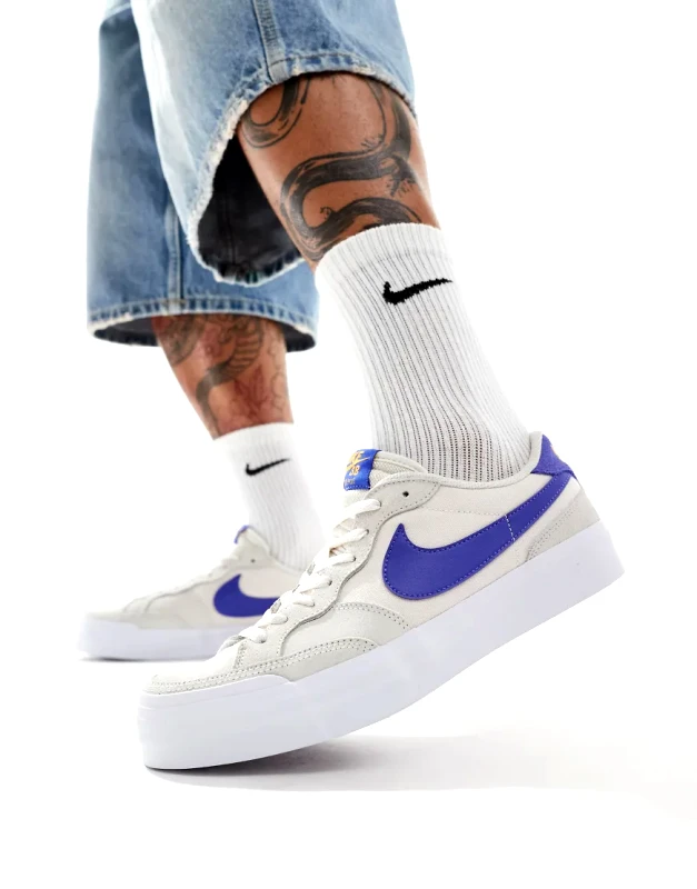 Nike SB Nike SB Zoom Pogo Plus trainers in white and navy