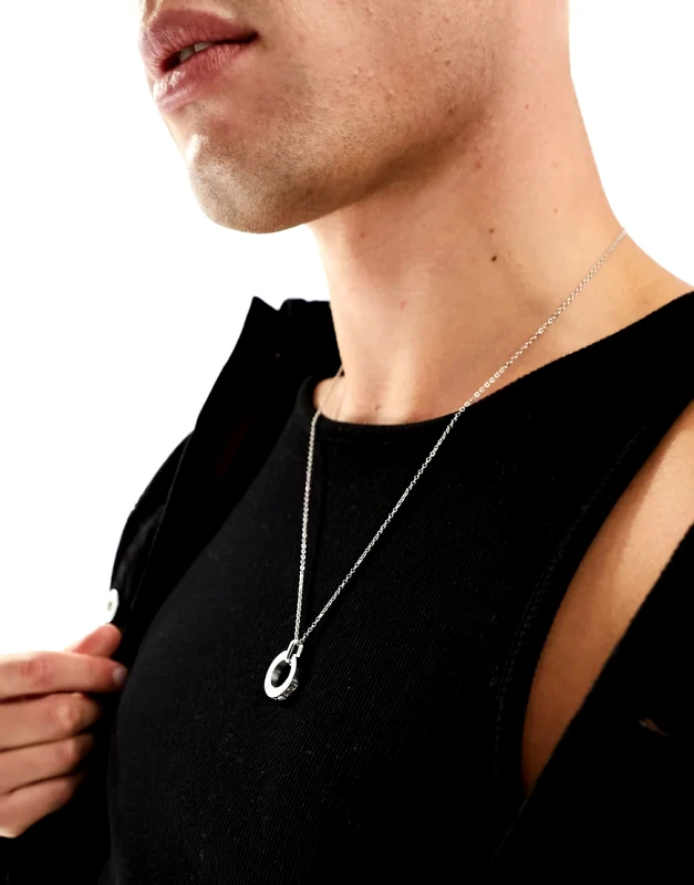 Icon Brand Icon Brand stainless steel hyalus pendant necklace in silver