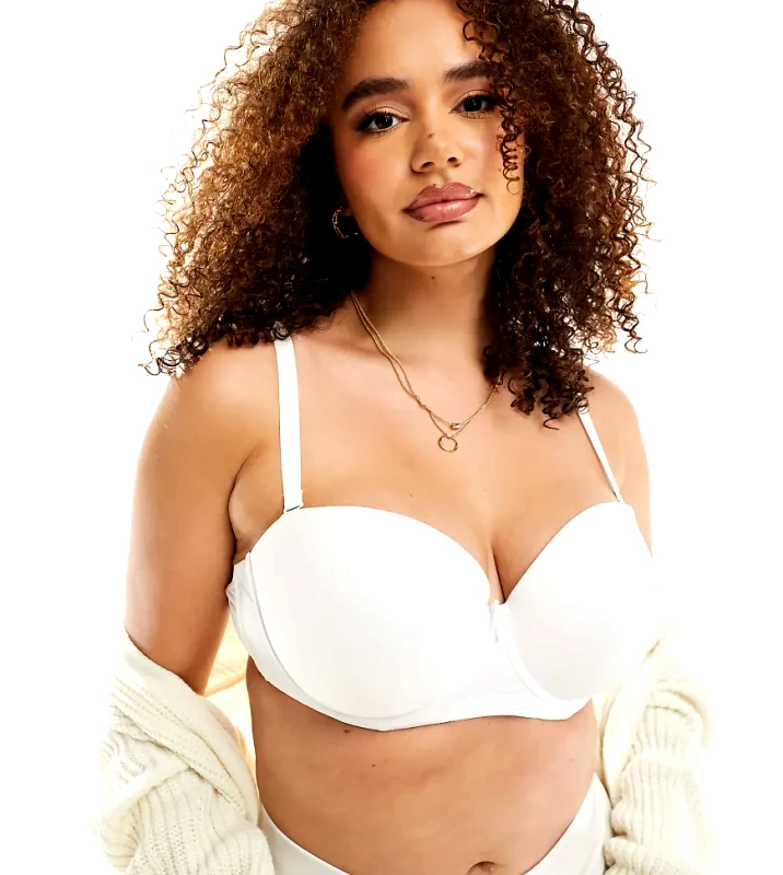 Ivory Rose Lingerie Ivory Rose Curve strapless bra in white