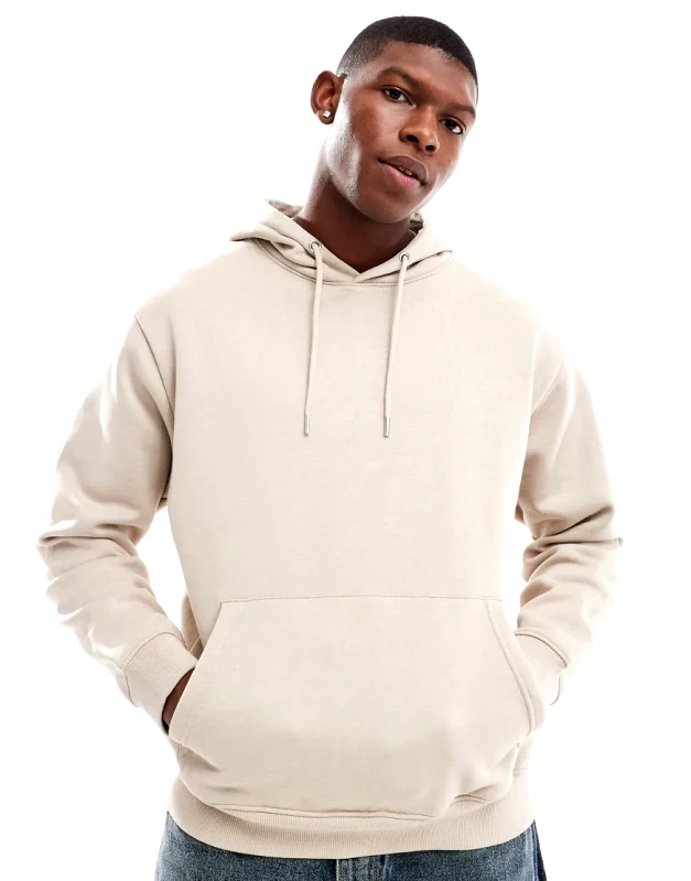 Don't Think Twice DTT overhead hoodie in stone-Neutral