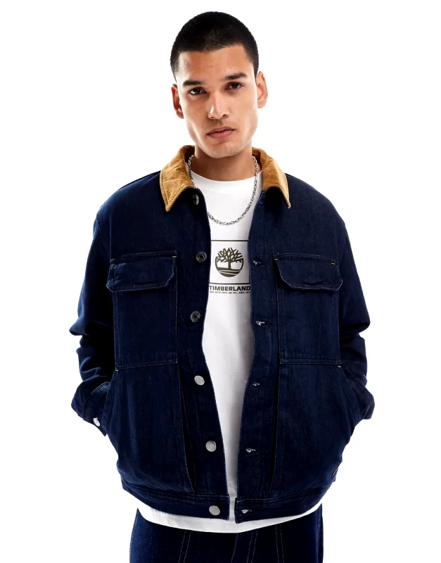Timberland Timberland insulated denim jacket in indigo-Blue