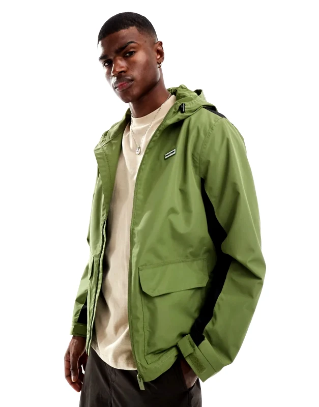 Hunter Hunter James hooded waterproof jacket in khaki-Green