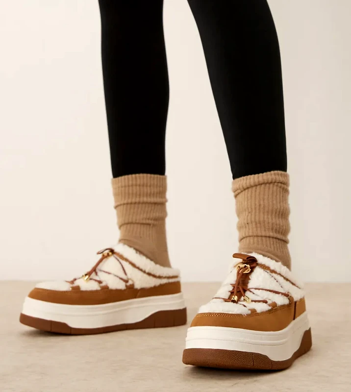 Pajar Pajar asos exclusive Jules shoes in chestnut tan-Brown