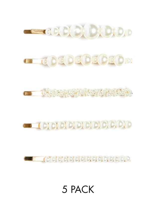 Easilocks Easilocks Pearl Collection Fashion Hair Clip - 5 Pack-No colour