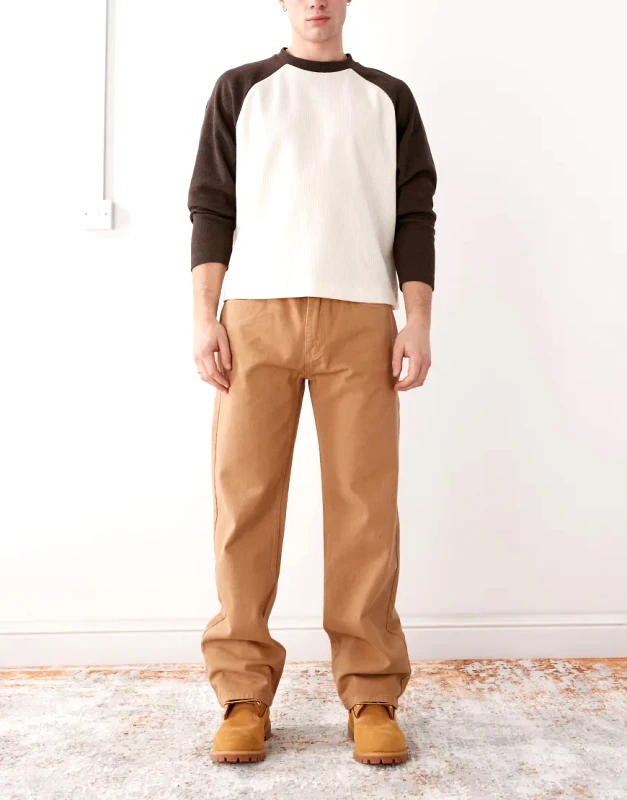 Guess Originals relaxed jeans in tan-Brown φωτογραφία