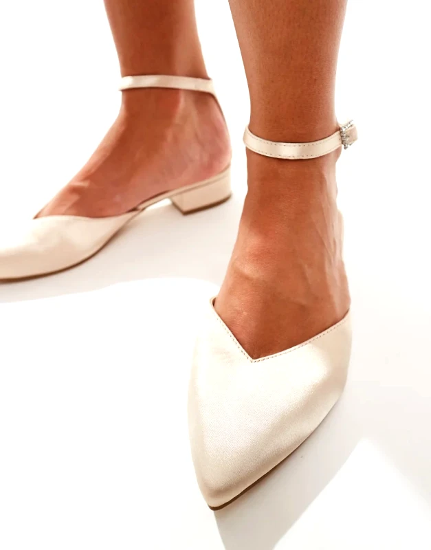 Be Mine Be Mine Bridal Catherine flat shoes in blush-Pink