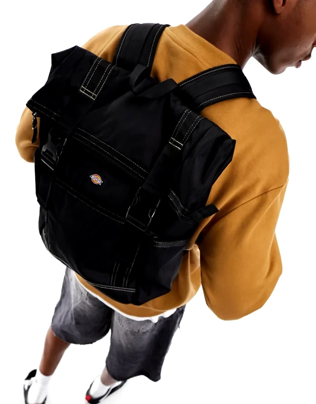 Dickies Dickies ashville roll top backpack in black