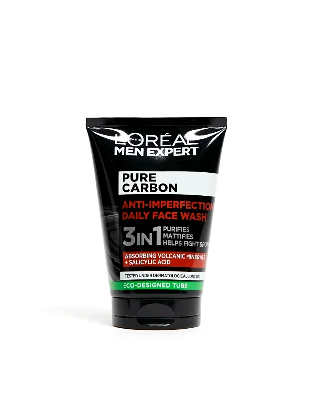 L'Oreal Men Expert L'Oreal Men Expert Pure 3 in 1 Daily Face Wash 100ml-No colour