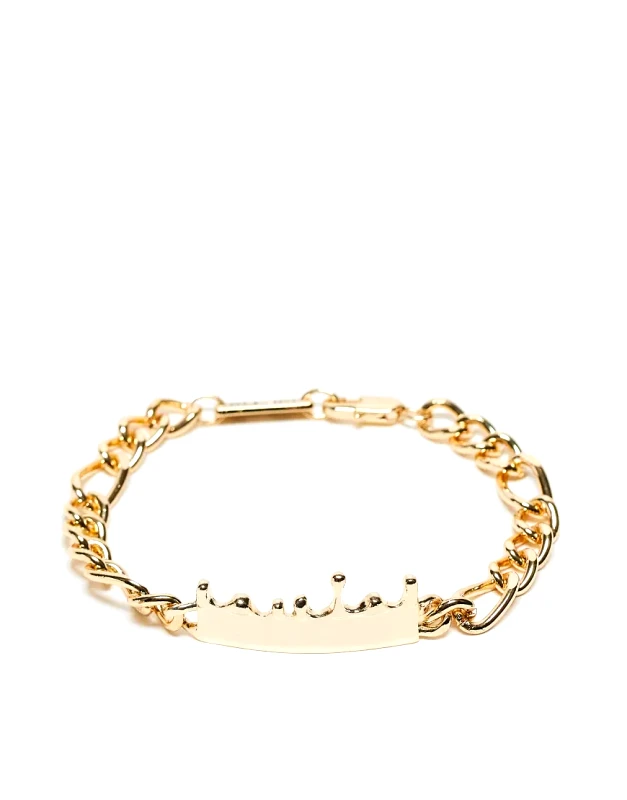 WFTW WFTW melted ID detail bracelet in gold