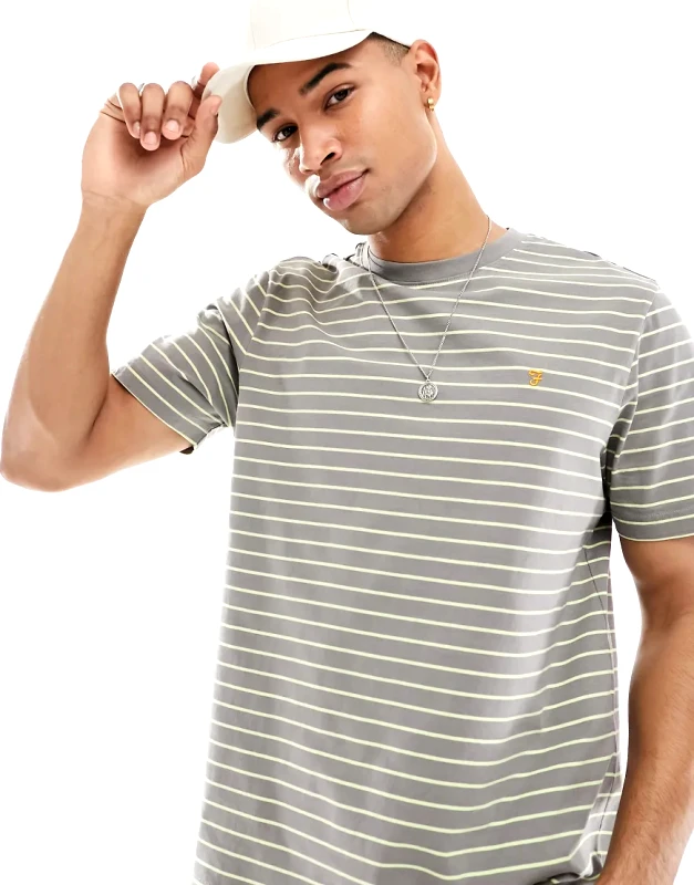 Farah Farah oakland stripe t-shirt in green