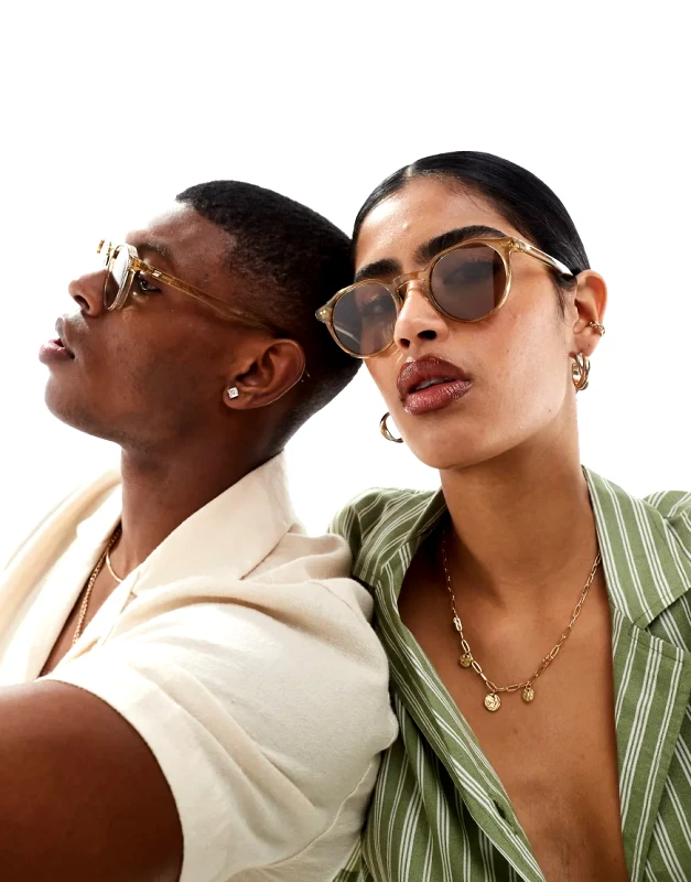 Le Specs Le Specs galavant round sunglasses in brown