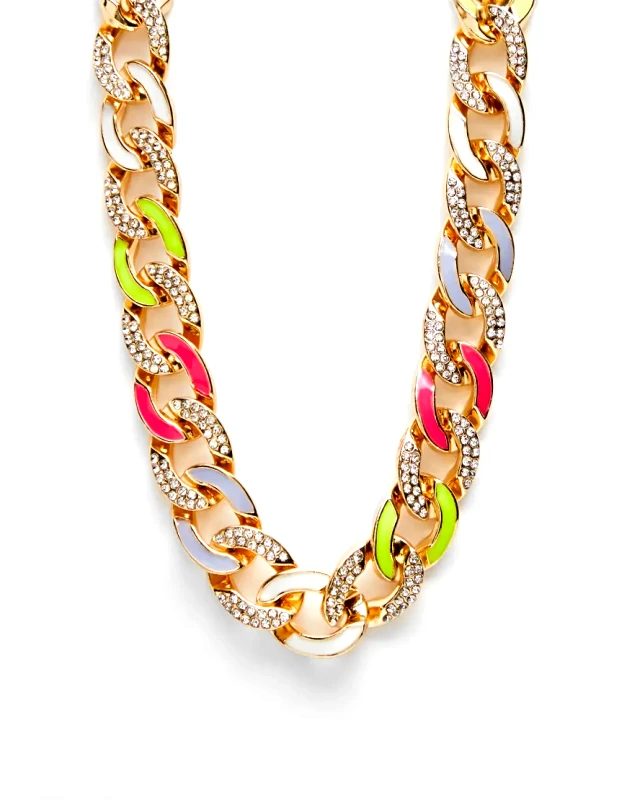 ALDO Aldo bright chain necklace in gold multi