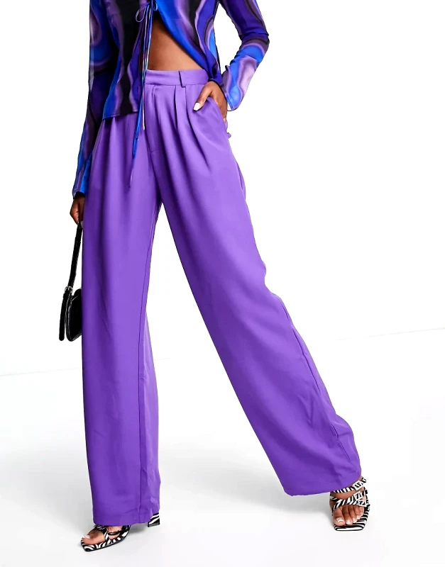 Heartbreak Heartbreak super wide leg trousers 3 piece in purple
