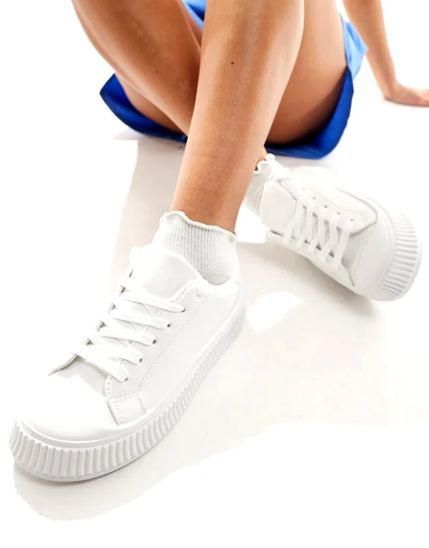 London Rebel London Rebel platform trainers in white