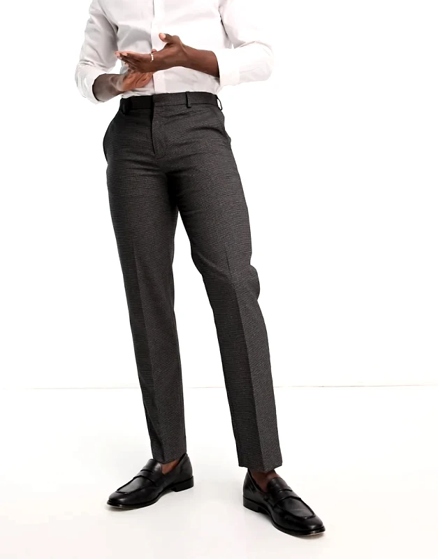 Ben Sherman Ben Sherman wedding suit trousers in black check