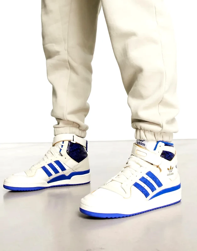 adidas Originals adidas Originals Forum 84 Hi trainers in white and blue