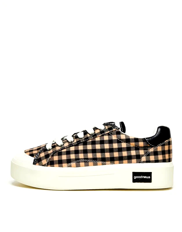 Good News Goodnews Opal chunky trainers in checkered print-Black