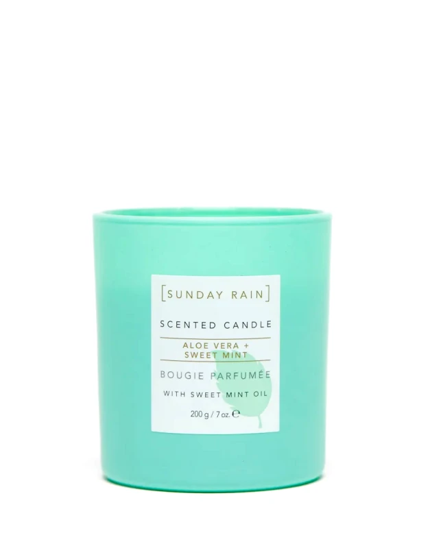 Sunday Rain Sunday Rain Aloe Vera & Sweet Mint Candle 200g-No colour