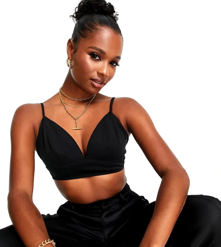Unique21 Petite Unique21 Petite bralet co-ord in black