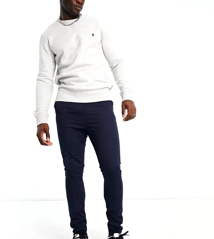 Le Breve Le Breve Tall elasticated waist chinos in navy