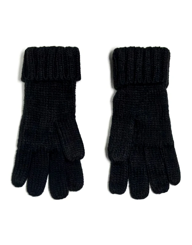 Boardmans Boardmans cable knit gloves in black