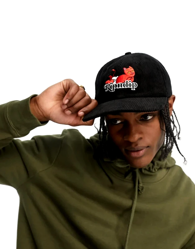 Rip N Dip RIPNDIP devil babies six panel strapback cap in black