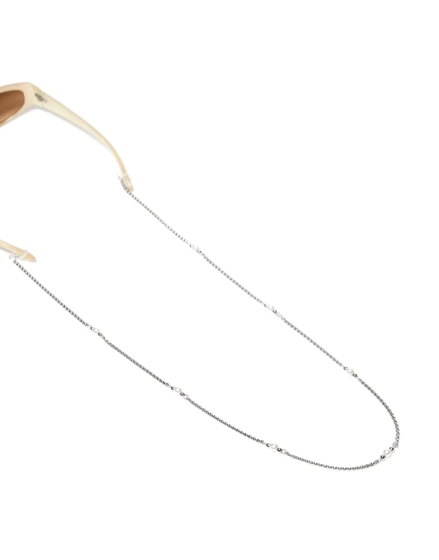 ASOS DESIGN ASOS DESIGN sunglasses chain with faux pearls in silver
