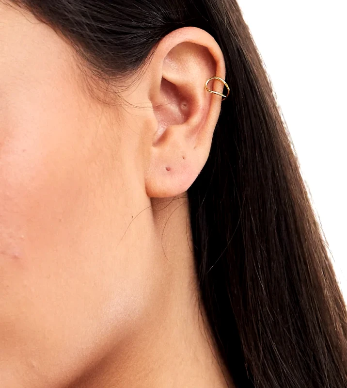 Kingsley Ryan Kingsley Ryan overlapping ear cuff in gold plated-Silver