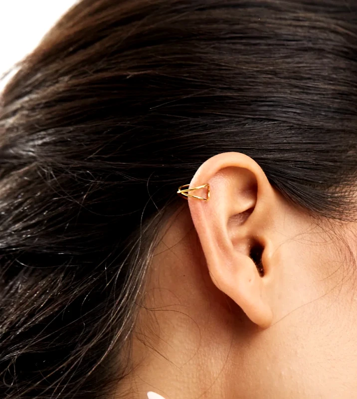 Kingsley Ryan Kingsley Ryan crossover ear cuff in gold plated