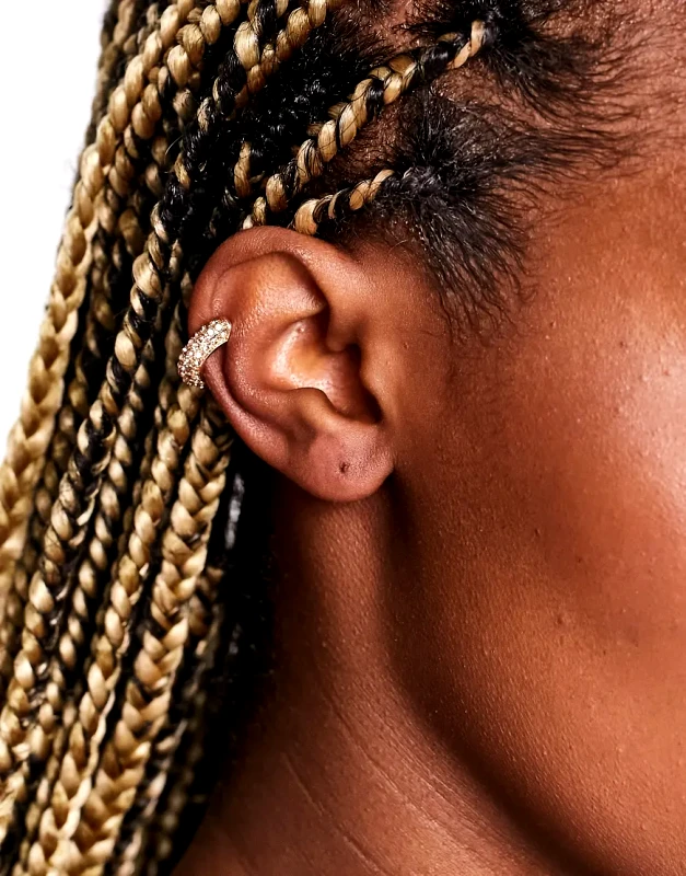 French Connection French Connection ear cuff in crystal-Gold