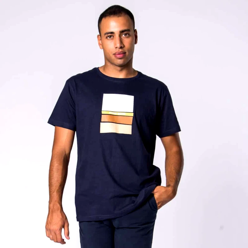 Prince Oliver Prince Oliver T-Shirt Μπλε Σκούρο 100% Cotton ( Modern Fit)