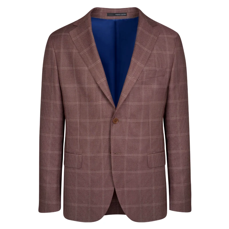 Prince Oliver Prince Oliver Σακάκι Καρό Καφέ (Modern Fit)