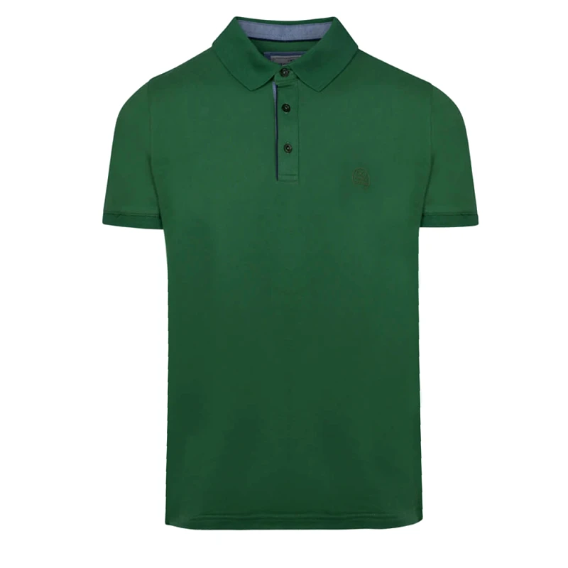 Prince Oliver Premium Polo Πράσινο 100% Cotton (Modern Fit)