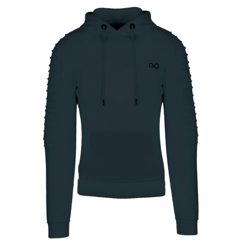 Prince Oliver Fashion Φούτερ με Νερβίρ Λαδί με Κουκούλα (Modern Fit)