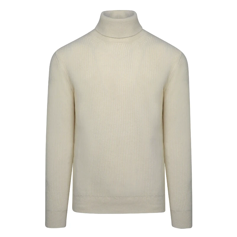 Prince Oliver Prince Oliver Πουλόβερ Ζιβάγκο Εκρού (Modern Fit) New Arrival