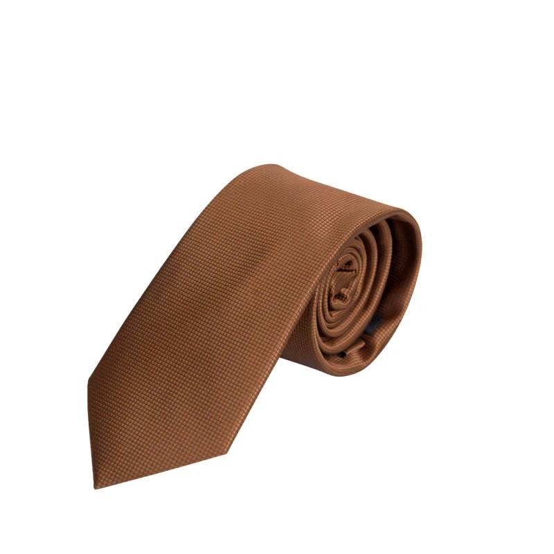 Prince Oliver Prince Oliver Γραβάτα Με Μικροσχέδιο Καφέ (Φάρδος 7 cm)