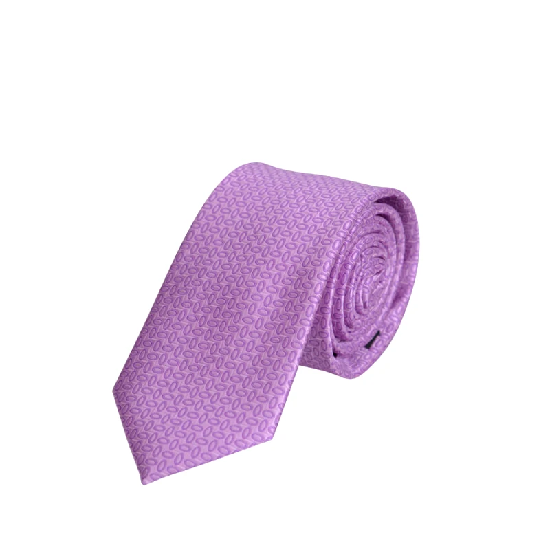 Prince Oliver Prince Oliver Γραβάτα Μωβ Με Ανάγλυφο Σχέδιο (Φάρδος 7 cm)