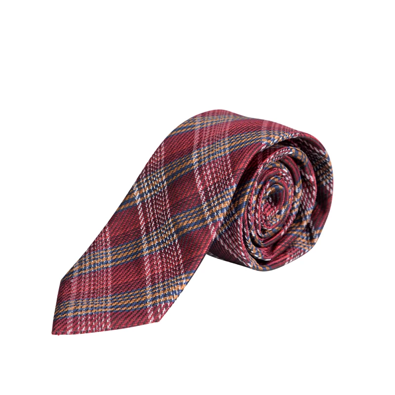 Prince Oliver Prince Oliver Γραβάτα Κόκκινη Καρό (Φάρδος 7 cm)