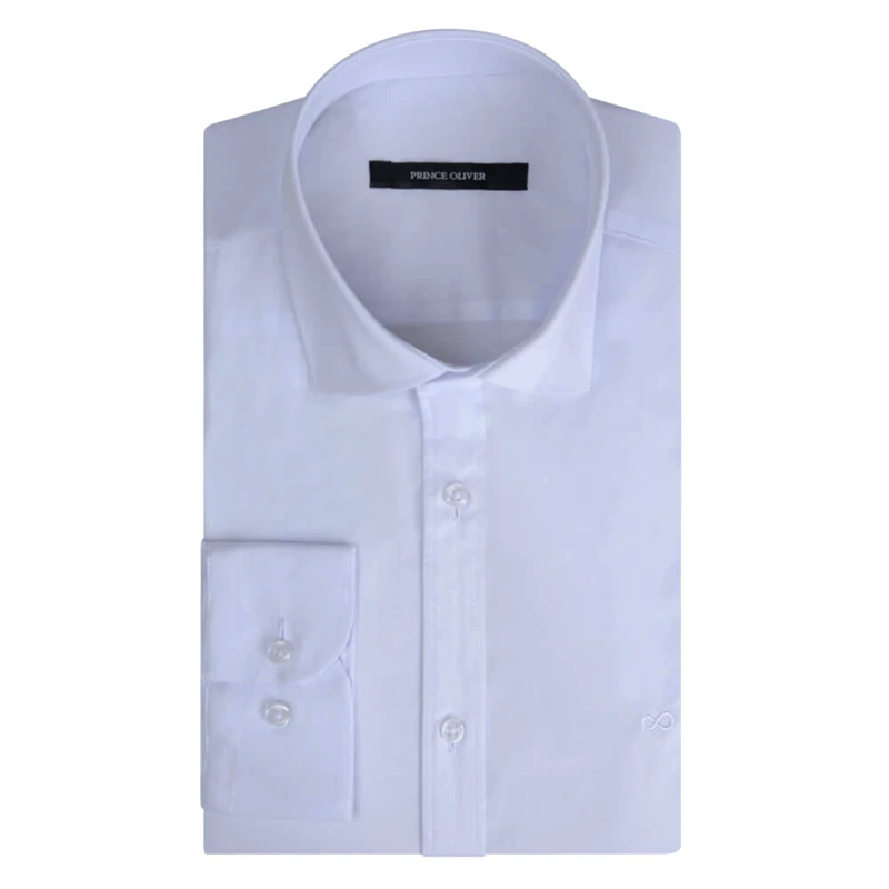 Prince Oliver Prince Oliver Πουκάμισο Λευκό (Modern Fit)