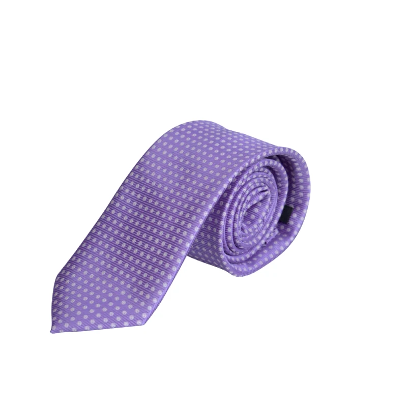 Prince Oliver Prince Oliver Γραβάτα Μωβ Με Ανάγλυφο Σχέδιο (Φάρδος 7 cm)