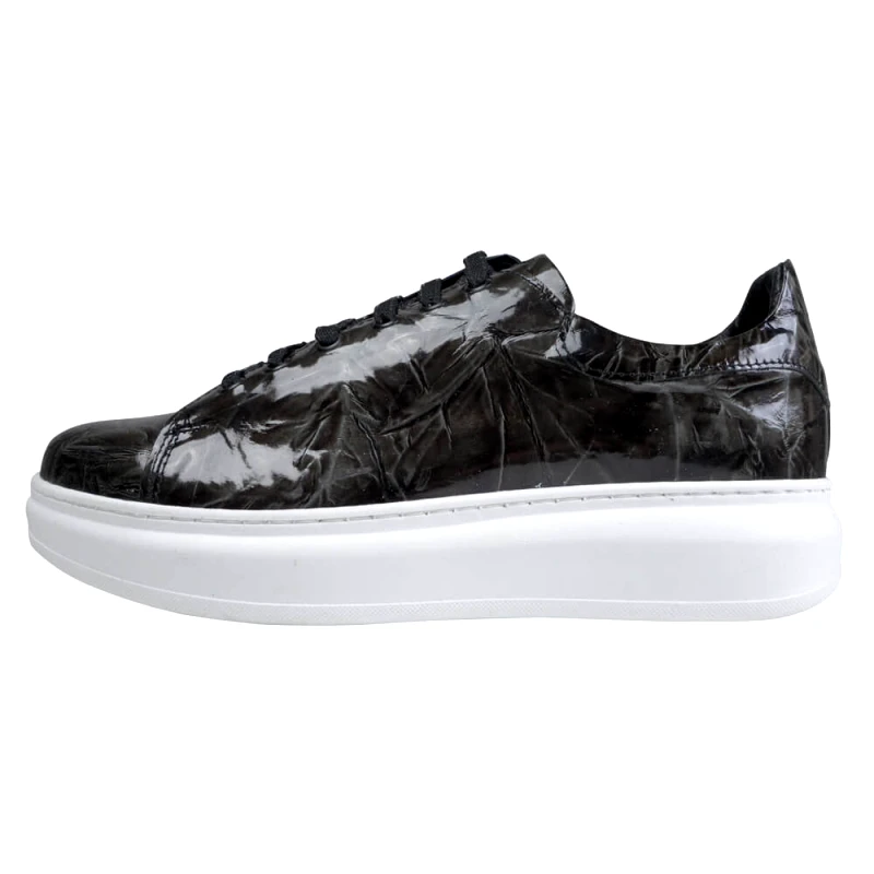 Prince Oliver Low-Top Δερμάτινα Sneakers Λαδί