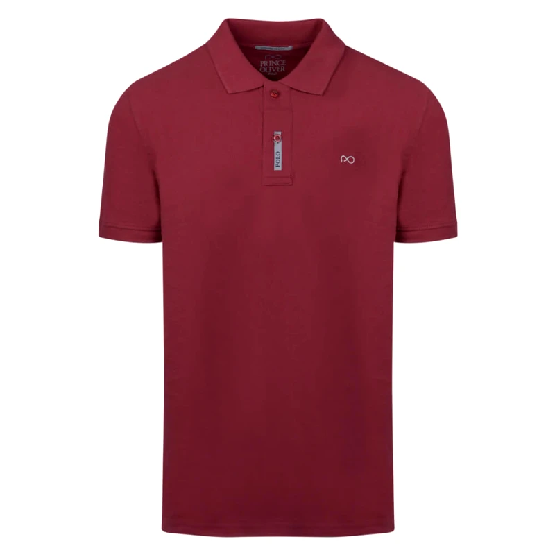 Prince Oliver Brand New Polo Double Pique Μπορντώ 100% Cotton (Regular Fit)
