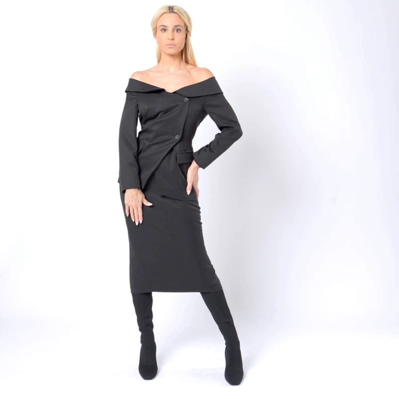 Prince Oliver Dolce Skirt.Φούστα Pencil Μαύρη