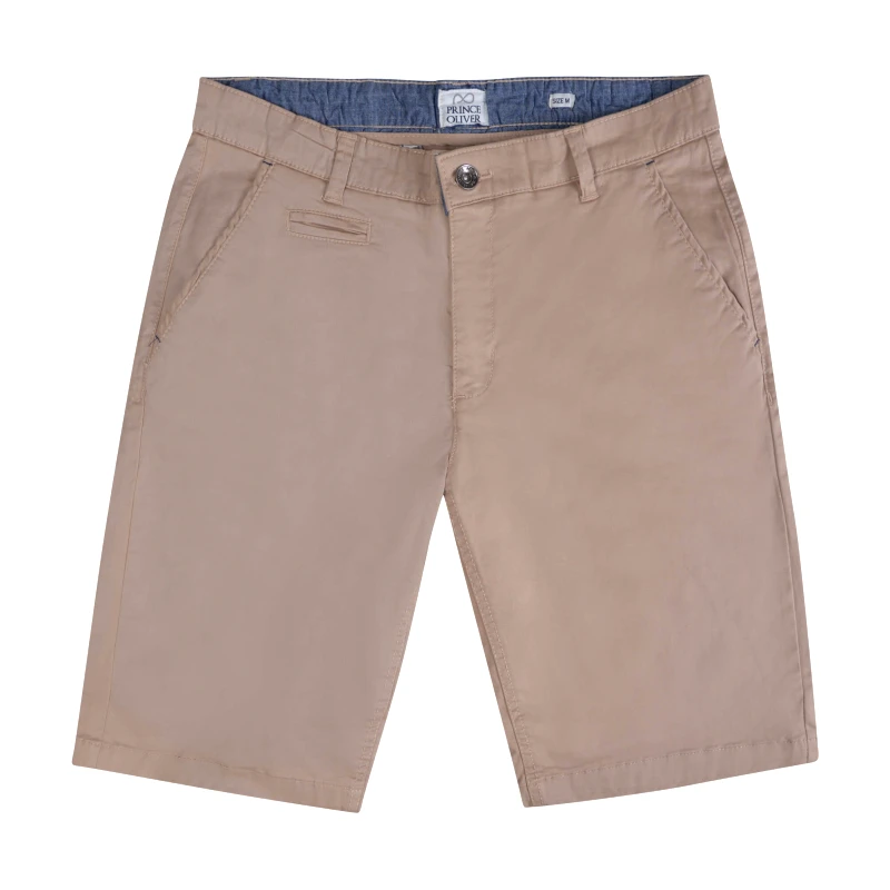 Prince Oliver Prince Oliver Βερμούδα Chinos Μπεζ (Modern Fit)